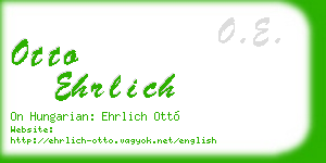otto ehrlich business card